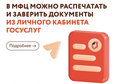 В МФЦ можно распечатать и заверить документы из личного кабинета госуслуг