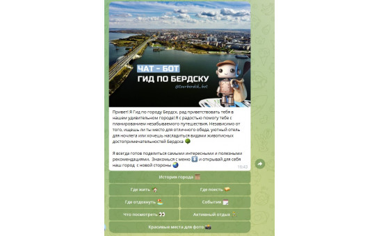 В Бердске заработал чат-бот «Гид по Бердску»