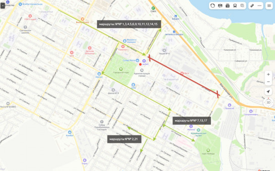 Перекрытие дороги 9 мая